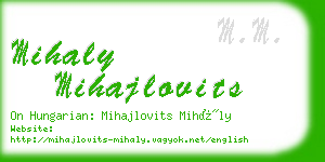 mihaly mihajlovits business card